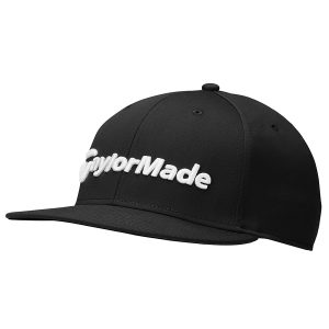 TAYLORMADE FLATBILL SNAPBACK HAT// BLACK