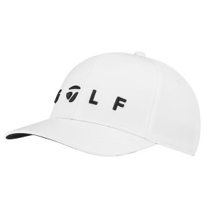 TAYLORMADE LIFESTYLE ADJUSTABLE GOLF LOGO HAT// WHITE