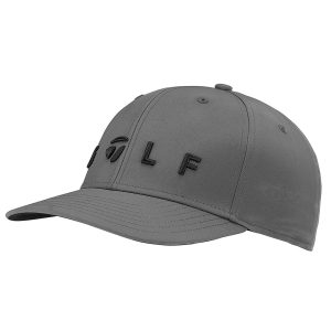 TAYLORMADE LIFESTYLE ADJUSTABLE GOLF LOGO HAT// CHARCOAL