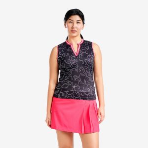 NVO Ladies Vivian Sleeveless Polo - Black