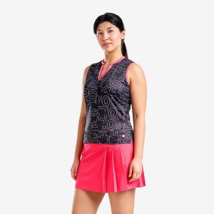 NVO Ladies Vivian Sleeveless Polo - Black