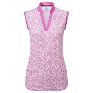 FootJoy Animal Print Sleeveless Lisle berry