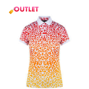 J.Lindeberg Women's Tour Tech Print Polo /LEO REFLECT SUNSET