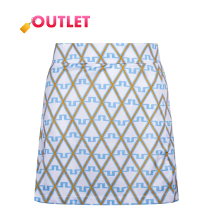 J.Lindeberg Women's Amelie Mid Print Skirt / LITTLE BOY BLUE DIAMOND