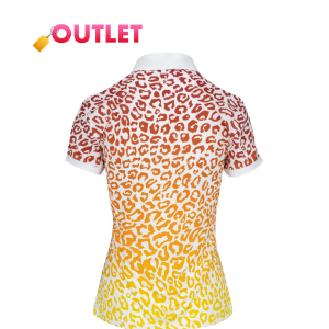 J.Lindeberg Women's Tour Tech Print Polo /LEO REFLECT SUNSET