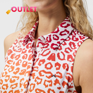 J. Lindeberg Dena Print Sleeveless Top / Leo reflect sunset