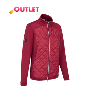 Ping Ashlynn Ladies Hybrid Fleece Jacket / Tibetan Red Multi