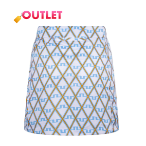 J.Lindeberg Women's Amelie Mid Print Skirt / LITTLE BOY BLUE DIAMOND